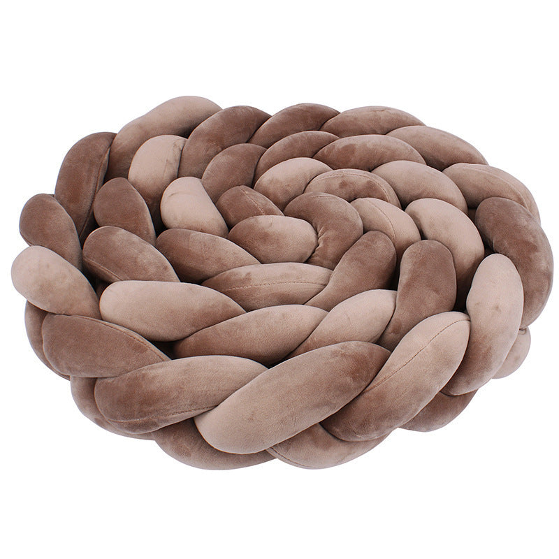 CONTOUR DE LIT BÉBÉ TRESSÉ brun enroulé