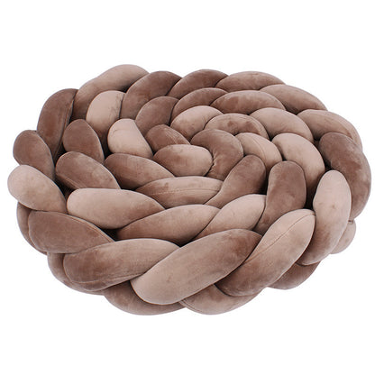 CONTOUR DE LIT BÉBÉ TRESSÉ brun enroulé