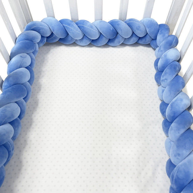 TOUR DE LIT BEBE TRESSE bleu fonce autour lit bébé