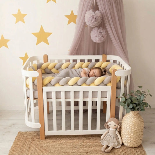 TRESSE CONTOUR DE LIT BÉBÉ autour fille qui dort