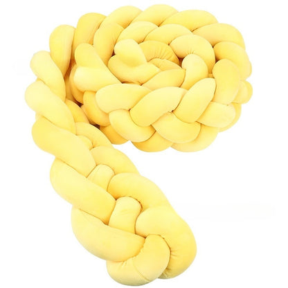 TRESSE CONTOUR DE LIT BÉBÉ jaune enroulé