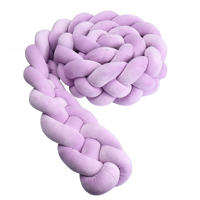 TRESSE CONTOUR DE LIT BÉBÉ lilas enroulé