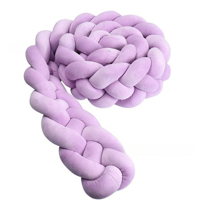 TRESSE CONTOUR DE LIT BÉBÉ lilas enroulé