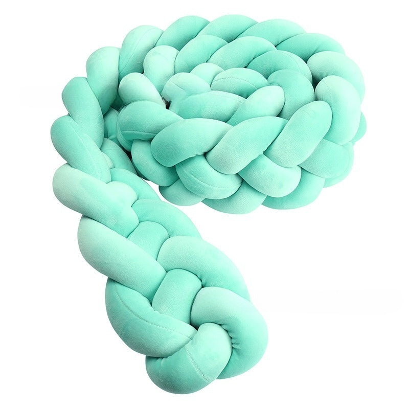 TRESSE CONTOUR DE LIT BÉBÉ turquoise enroulé