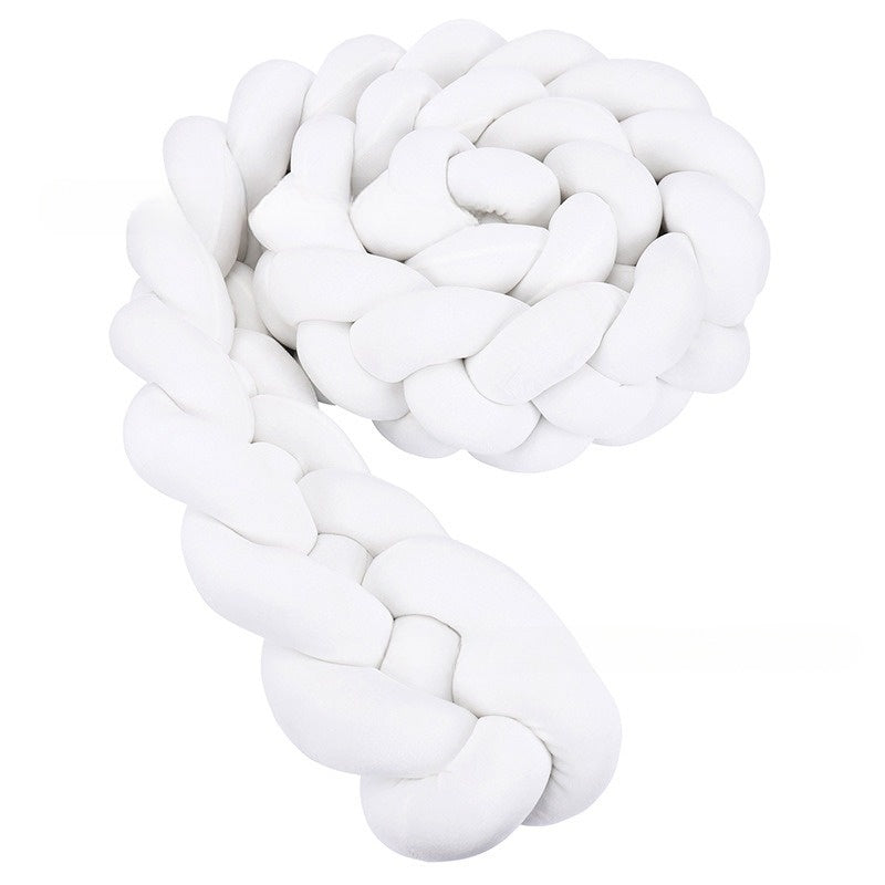TRESSE POUR CONTOUR DE LIT BÉBÉ blanc enroulée 1