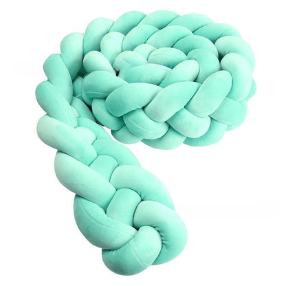 TRESSE POUR CONTOUR DE LIT BÉBÉ menthe enroulée