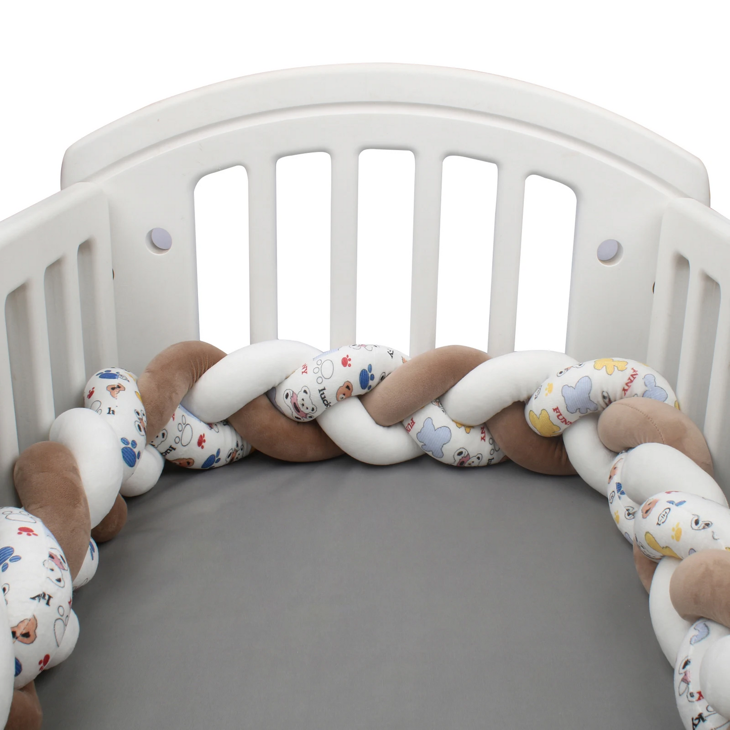 Tour de lit tresse ourson