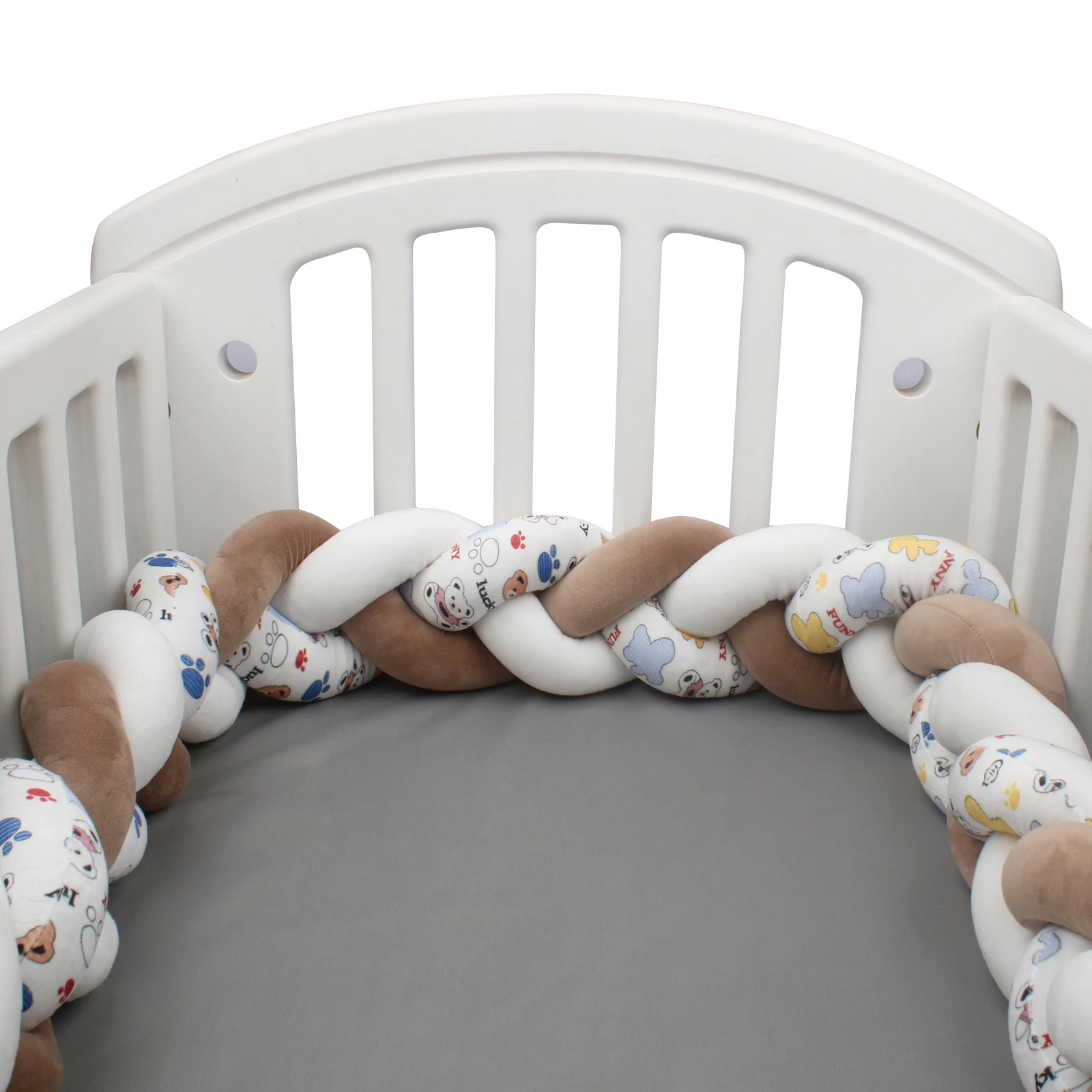 Tour de lit tresse ourson