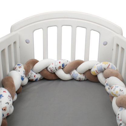 Tour de lit tresse ourson