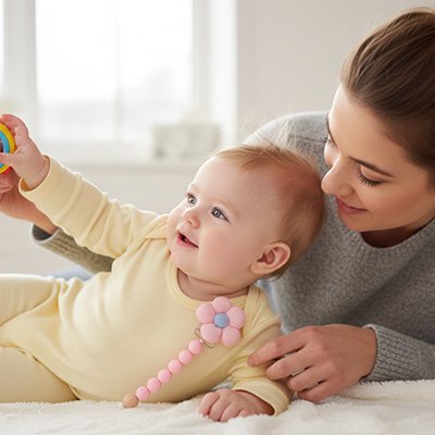 Attache tétine bébé et maman