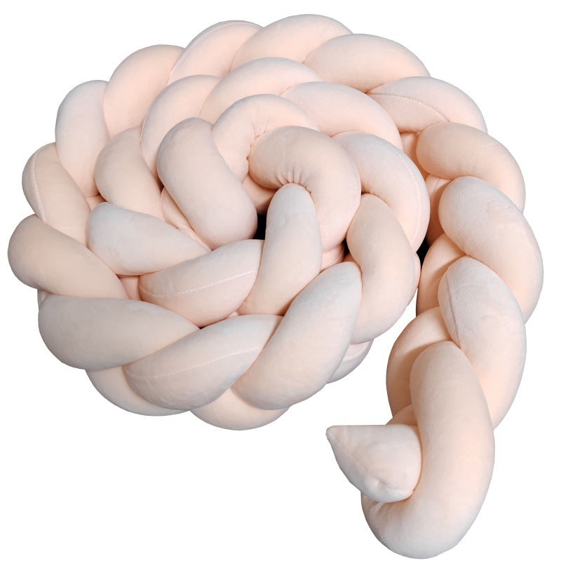 tresse-tour-de-lit-rose-enroulé